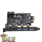 PCIe USB 3.1 Expansion Card 5Gbps 5 Ports (3 USB-A + 2 USB-C) for PC & Linux