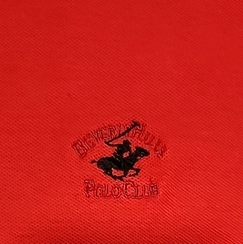 Polo Beverly Hills Polo Club para hombre rojo XL? Manga corta 100 % algodón - Imagen 8 de 11