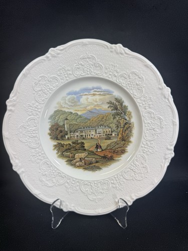 Placa de gabinete Coalport Bone China ~ 10 1/2" ~ borde en relieve ~ hecho en Inglaterra - Imagen 2 de 13