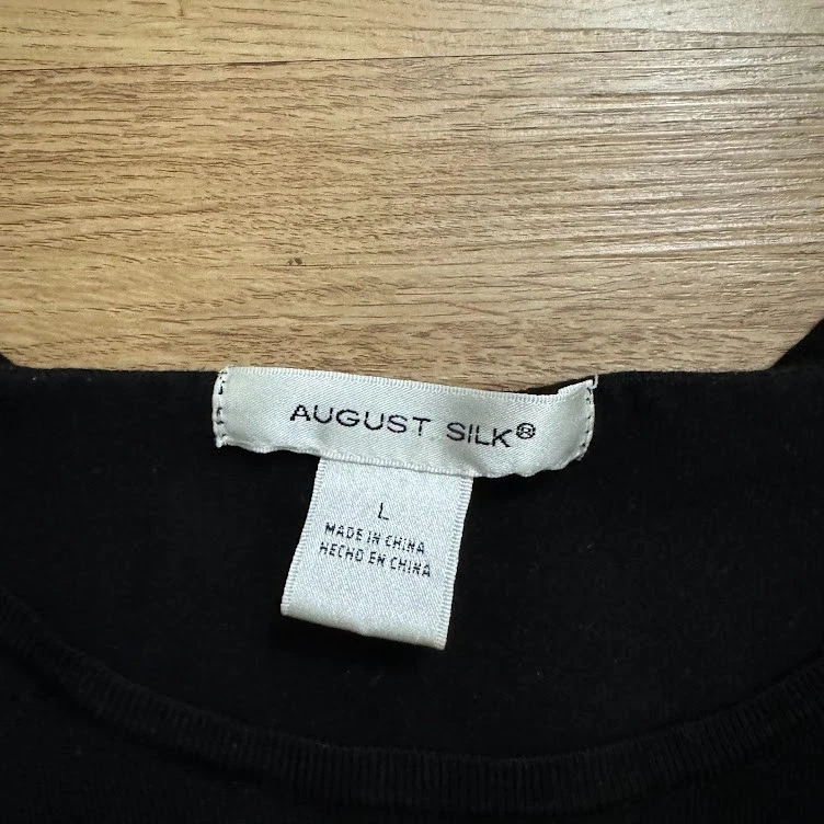 Camiseta sin mangas August Silk para mujer grande L mezcla de seda Foto 3 de 4