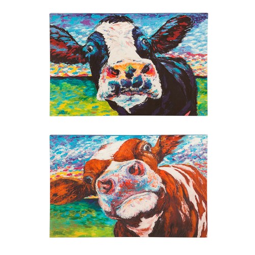 Curious Cow 36x24 Outdoor Wall Canvas, 2 Assorted - Picture 5 of 8