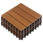Interlocking Deck Tiles - 6-Pack 11.6-inch Waterproof Woodgrain Outdoor Floor...