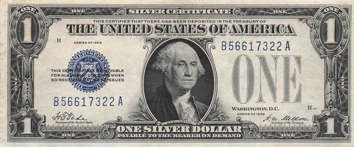 USA $1 Series of 1928 Block B - A Funny Back Circulated Banknote ESV - Picture 2 of 2