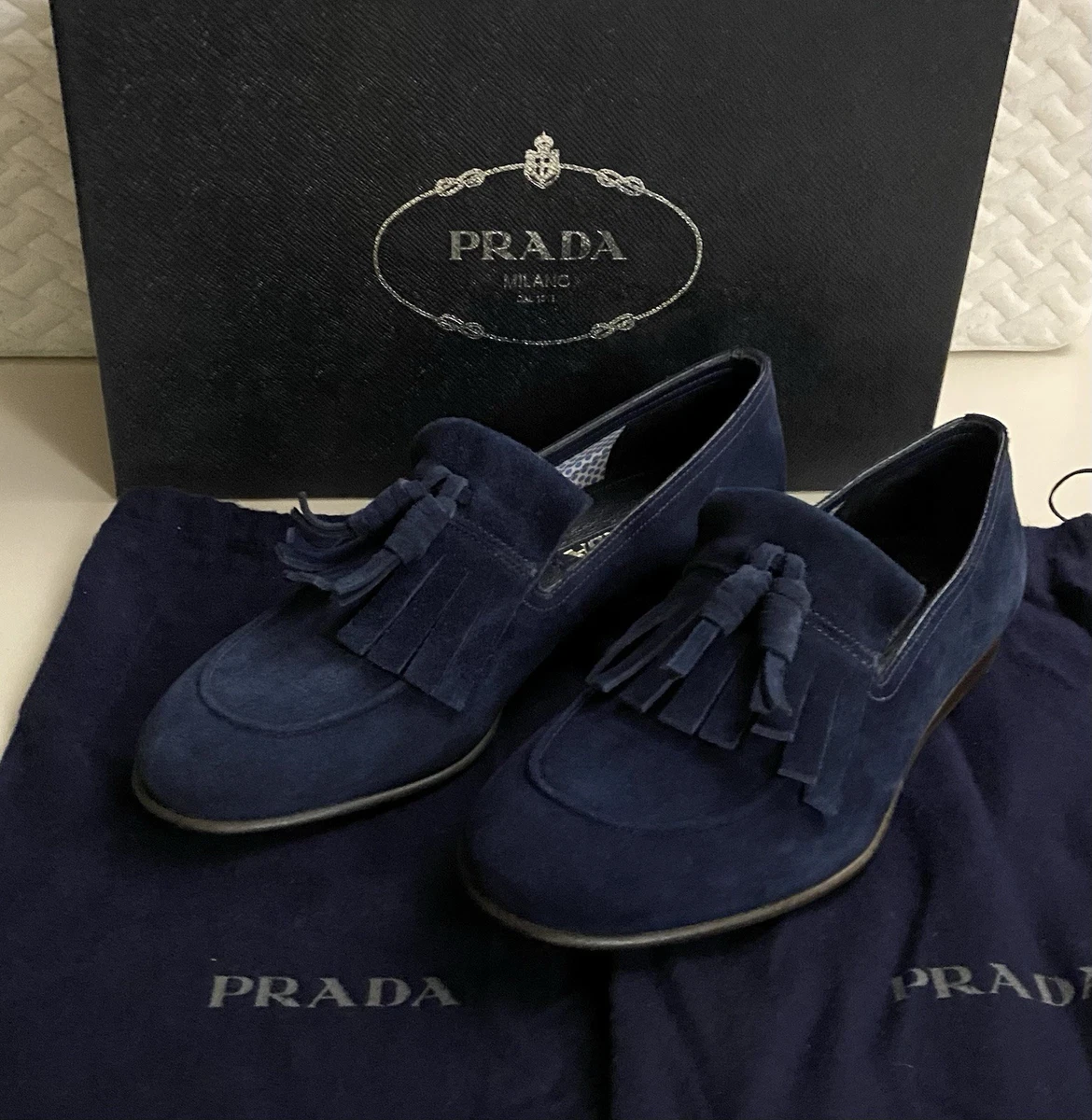 PRADA Loafer Blue Casual Shoes for Men for sale - eBay