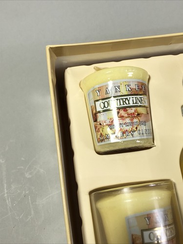 Yankee Candle Retired Country Linen Medium 14,5 Oz And 1,75 Oz Gift Set Rare!! - Bild 2 von 11