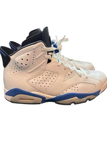 Mens Air Jordan 6 Retro White Sport Blue Black size 10 384664-107  Box Included - Bild 3 von 16