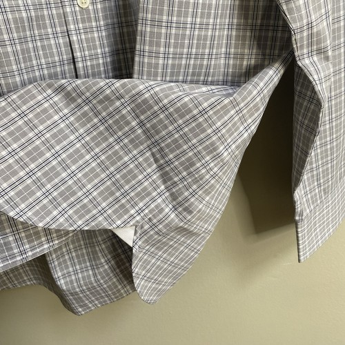 NWT Men's Banana Republic Plaid Standard Fit Wrinkle-Resistant Dress Shirt Large - Picture 5 of 13
