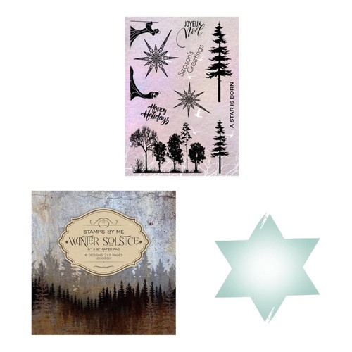 Stamps by Me Winter Solstice 28 Piece Kit w/Stamps North Star Stencil Paper - Picture 1 of 4