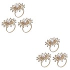 2 Count Napkins Holder Buckle Flower Circle Ring Holders Alloy Rings