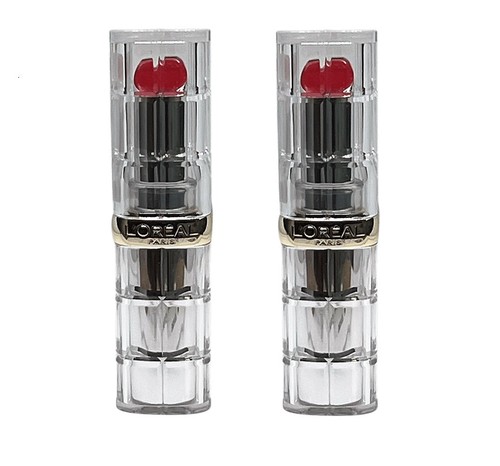 Pack of 2 L'Oreal Paris Colour Riche Shine Lipstick, Enamel Red # 924 - Picture 1 of 5