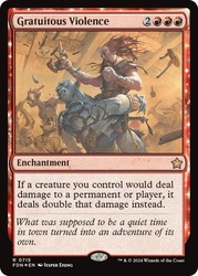Gratuitous Violence #715 Foil Rare Foundations Magic: The Gathering