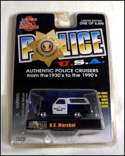 Racing Champions 80 Ford Bronco US Marshal Police Car Issue #99 #Z994 - Picture 4 of 5