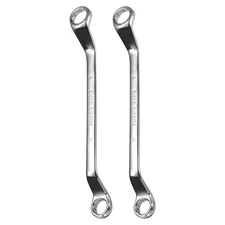 2pcs 75 Degree Offset Box End Wrench 18mm x 21mm Metric 12 Point Double End