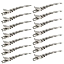 24 Packs Duck Bill Clips,  3.5 Inches Rustproof Metal Alligator Curl Clips with 