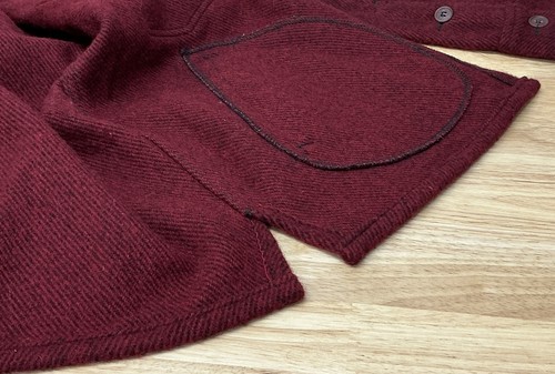 Johnson Woolen Mills Jac-Shirt Full Zip Deep Red - Size L / XL - USA, Vermont - Picture 15 of 16