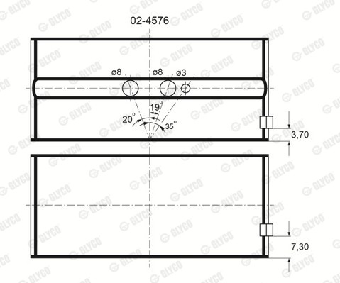 CRANKSHAFT BEARINGS H1328/5 STD FOR AUDI CGLC/CMGB/CFHD/CGLD/CSUB/CJCB 2.0L 4cyl - Picture 5 of 12