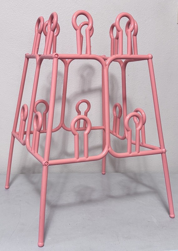 Vtg YAFFA Pink 8-pair SHOE RACK