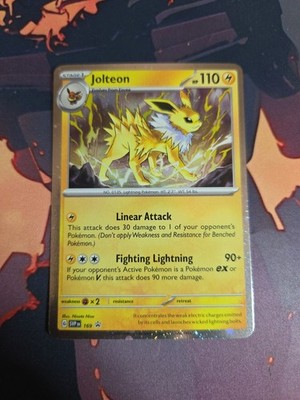 rare jolteon pokemon card EX (153/131) PokeGuard favorite character Jolteon (Cosmos Holo) 169 Scarlet