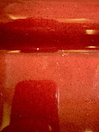 Vintage MCM Haeger Pottery #2177 Rolled Edge 10.5” Burgundy Square Dish READ - Picture 7 of 12