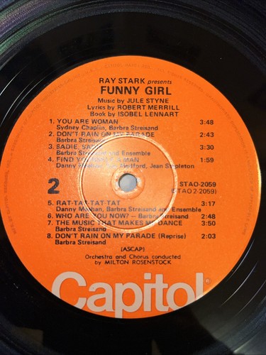 BARBRA STREISAND FUNNY GIRL BROADWAY VINTAGE ALBUM VINYL RECORD STEREO -NICE! - Picture 5 of 6