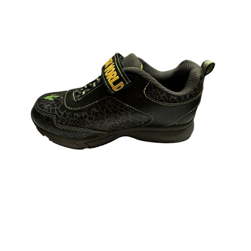 Jurassic World Boys Toddler Athletic Light-up Grey Green Sneakers Size 12 - Picture 2 of 9