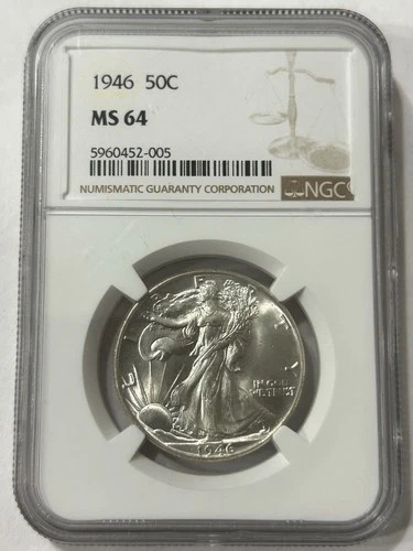 1946 50C NGC MS64 Walking Liberty Half Dollar