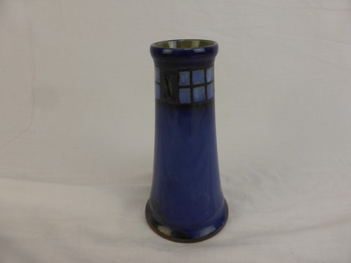 Royal Doulton Bessie Newbery Art Nouveau Stoneware Vase Blue 7.25” Tall - Picture 2 of 5