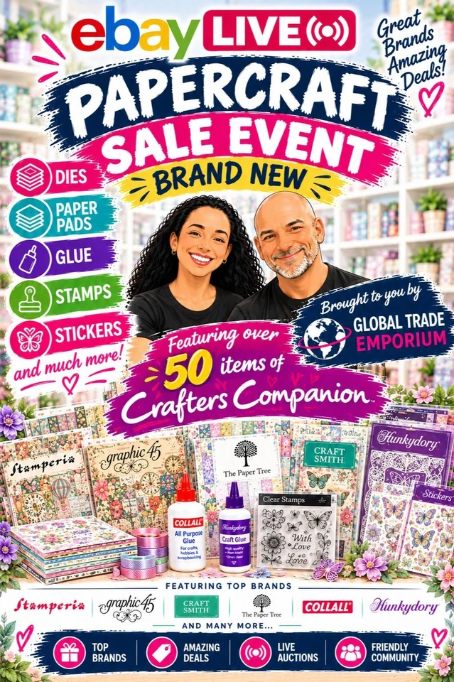 Papercraft Supersale of NEW Paper Pads, Dies, Adhesives & Much More!