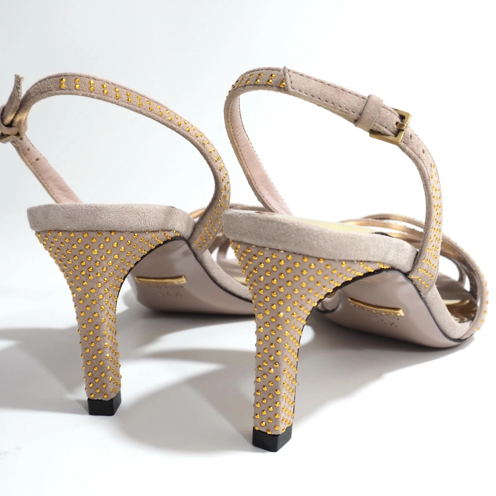 GUCCI Sandals Made in Italy 34 1/2 Pink Beige Ladies 5-ZG043 thumbnail 7