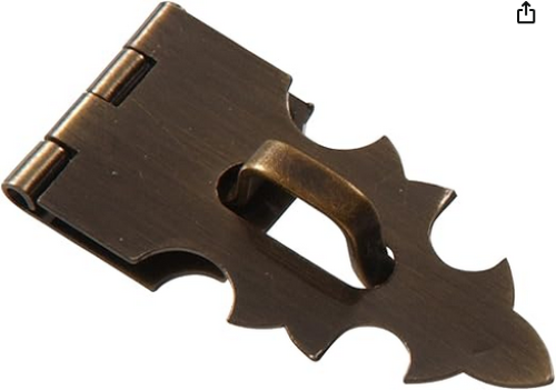 Hillman 852400 5/8” Solid Brass Antique Brass Hasp Decorative Hardware Essential - Picture 1 of 2