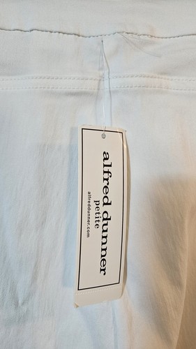 Alfred Dunner Womens 12 Petite  Allure Modern Fit White Pants Stretch  *NWT - Picture 4 of 7