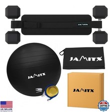 Hip Thrust Belt for Dumbbells - Glute Trainer Equipment with Yoga Ball  Towel