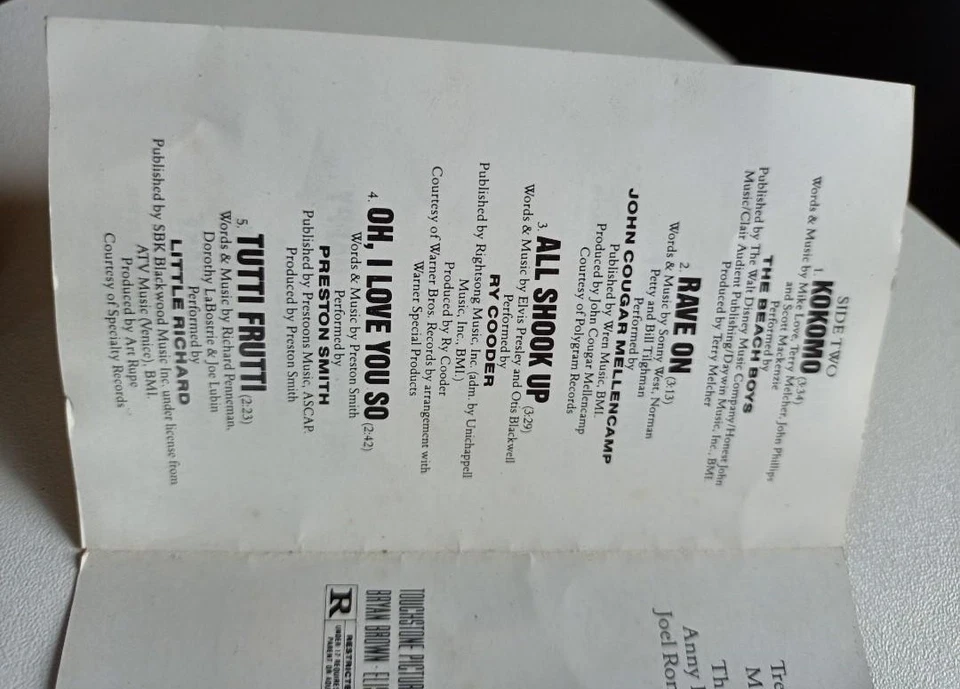 Cocktail - Original Motion Picture Soundtrack ( Cassette Tape ) - Image 4 of 4