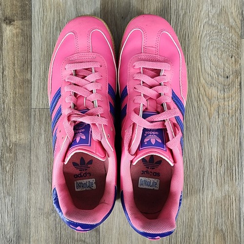 Adidas Samba Clásico Mujer Talla 6.5 Tenis Rosa Púrpura Zapatos Informales - Imagen 5 de 10