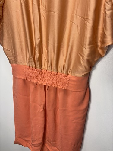 Diane von FURSTENBERG Enda Damen-Minikleid tief tailliert Ton Seide orange Größe 12 - Bild 12 von 15
