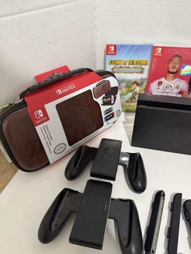 Nintendo Switch Console Bundle ~ 5 Games ~Dock ~ Controller ~ 2 Joy Cons Case - Picture 2 of 13