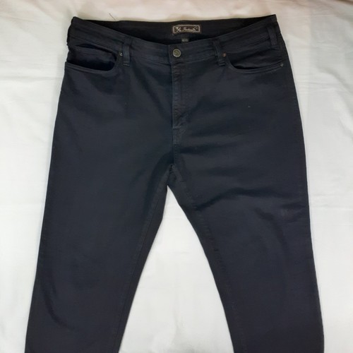 34 Heritage Charisma Jeans Herren 40x32 schwarz Stretch 5 Pocket gerades Bein Logo - Bild 11 von 22