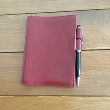 Used Italian Leather A6 Planner Cover Hobonichi Notebook Butterfly Stopper