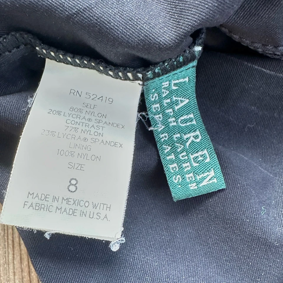 Ralph Lauren Halter Tankini Negro Estampado Cebra con Anillo Dorado Traje de Baño 2 PIEZAS LEER Foto 4 de 4