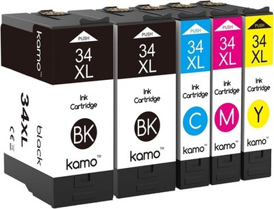 SET XL Drucker Patronen für Epson 34 XL WorkForce Pro WF-3700-3720 WF-3725 DWF..