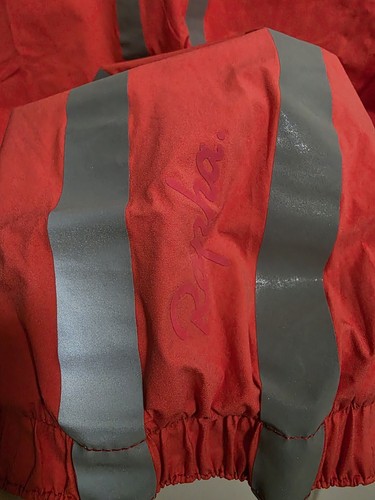 RAPHA Women's Lightweight Fitted Cycling Jacket In Orange/Red, Size L Reflectors - Picture 7 of 7