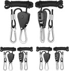 2 Pairs 1/8 Inch Grow Light Hangers Adjustable Heavy Duty Rope Hanger for Grow L