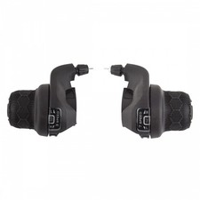 Sunlite TS Twist Shifter Pair 3x7-Speed Indexed Bike Gear Shifters, Compatible