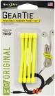 Nite Ize 4-Pack Gear Tie Reusable Rubber Twist Tie, 3" - Neon Yellow