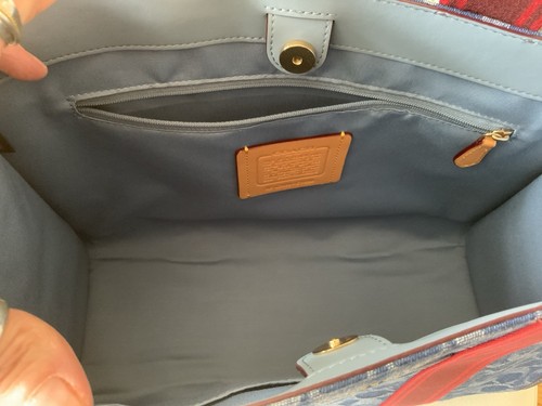 NWT COACH SIGNATURE DENIM SMITH TOTE BAG - Picture 8 of 10