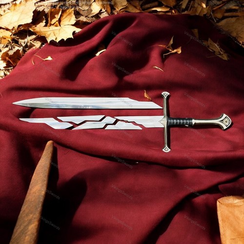 Narsil Splitter Schwert Flamme des Westens gebrochen Anduril LOTR Handarbeit High Carbon Stahl - Bild 6 von 8