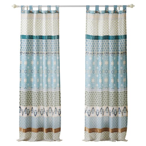 Greenland Home Fashions Thalia Ultimate Comfort Each Panel 42"x84" Blue - Bild 1 von 6