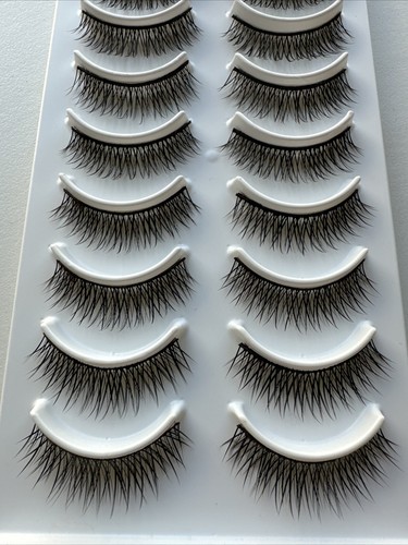 10 PACK Strip Lashes False Eyelashes Natural Extension Lashes Makeup Black Lush - Picture 3 of 6