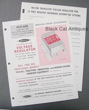 WICO Transistor Voltage Regulator Sales Sheet/Installation Instructions VR-1700