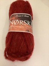 James C Brett Norske lightweight chunky yarn, burgundy, 50g balls